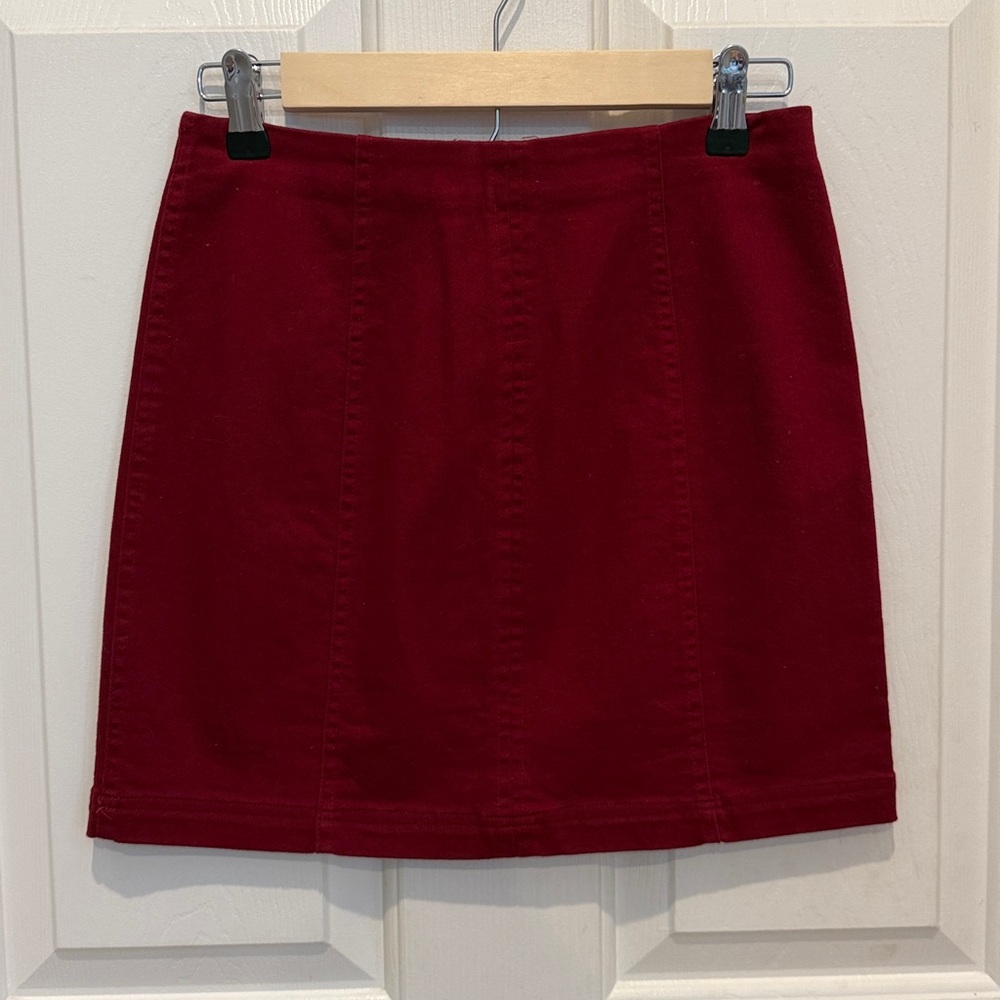 Altar’d State Dark Red Mini Skirt